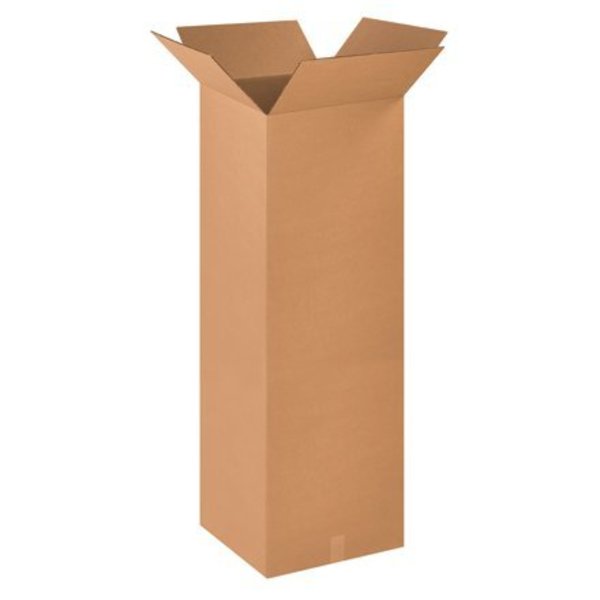 Box Packaging Tall Cardboard Corrugated Boxes, 18"L x 18"W x 48"H, Kraft 181848